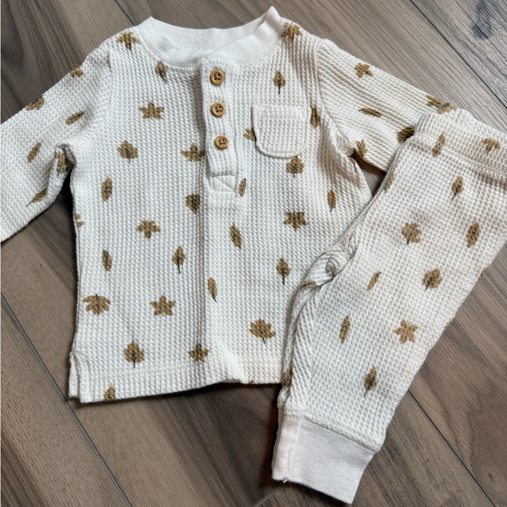 Cozy Kids Pajamas in Cream and Brown